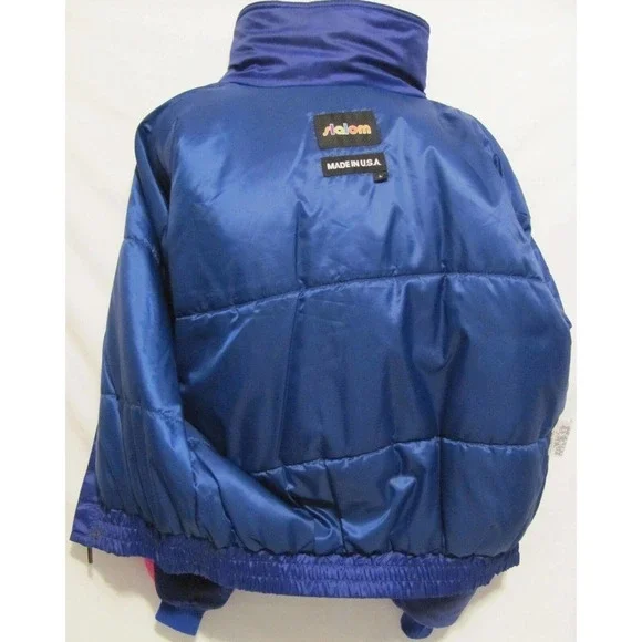 Vintage Slalom Purple Hot Pink Ski Snowboarding Jacket Coat Mens Large L Made US